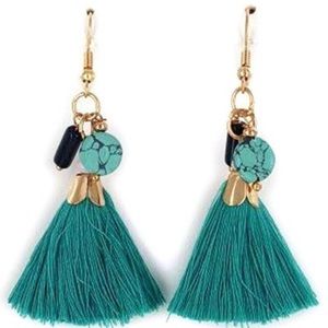 🌵Teal Tassel Earrings🌵